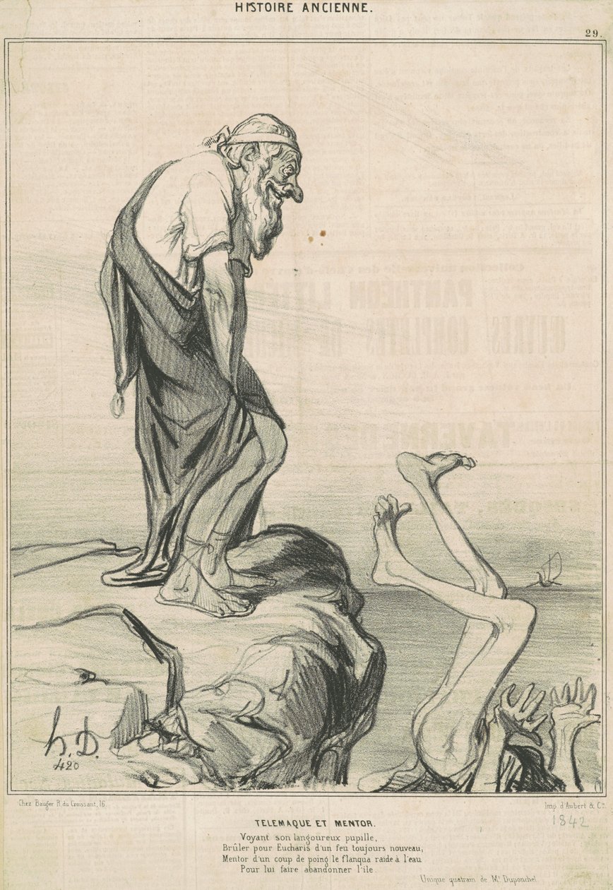 Telemaco e Mentore da Honoré Daumier