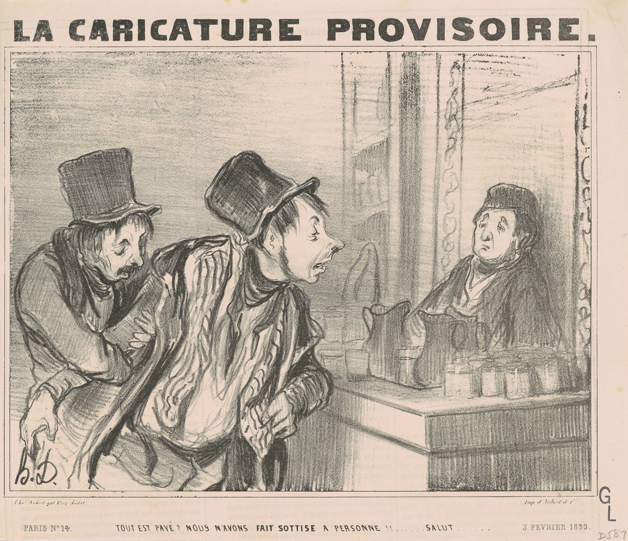 Tutto è pagato? Non abbiamo fatto... saluto da Honoré Daumier