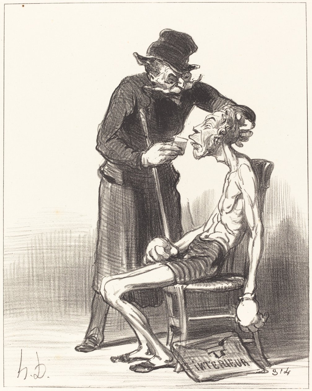 Un lottatore sfortunato da Honoré Daumier