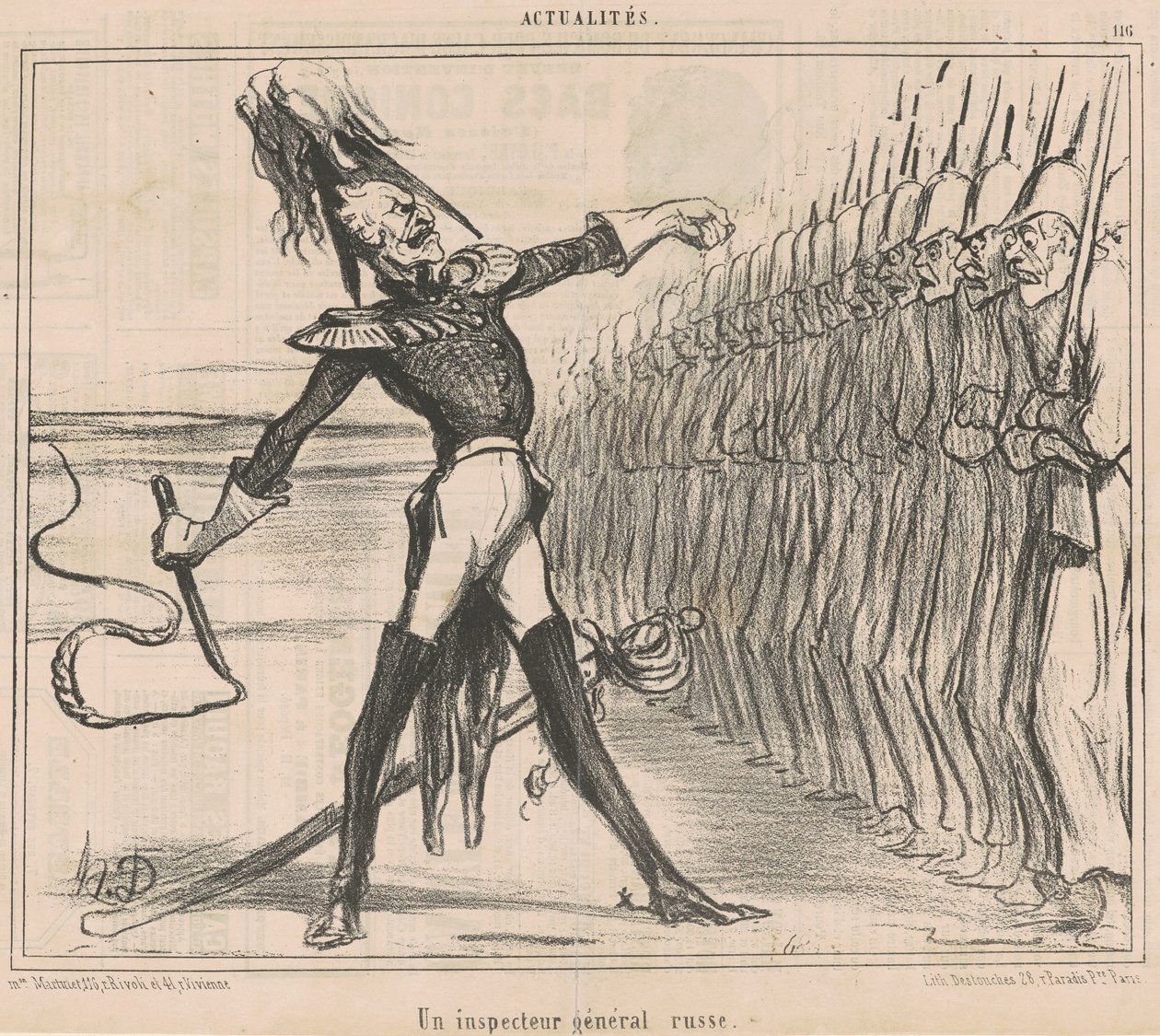 Un ispettore generale russo da Honoré Daumier