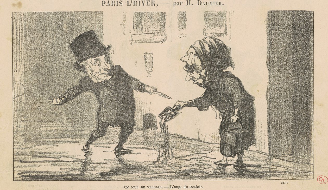 Un giorno di verglas da Honoré Daumier