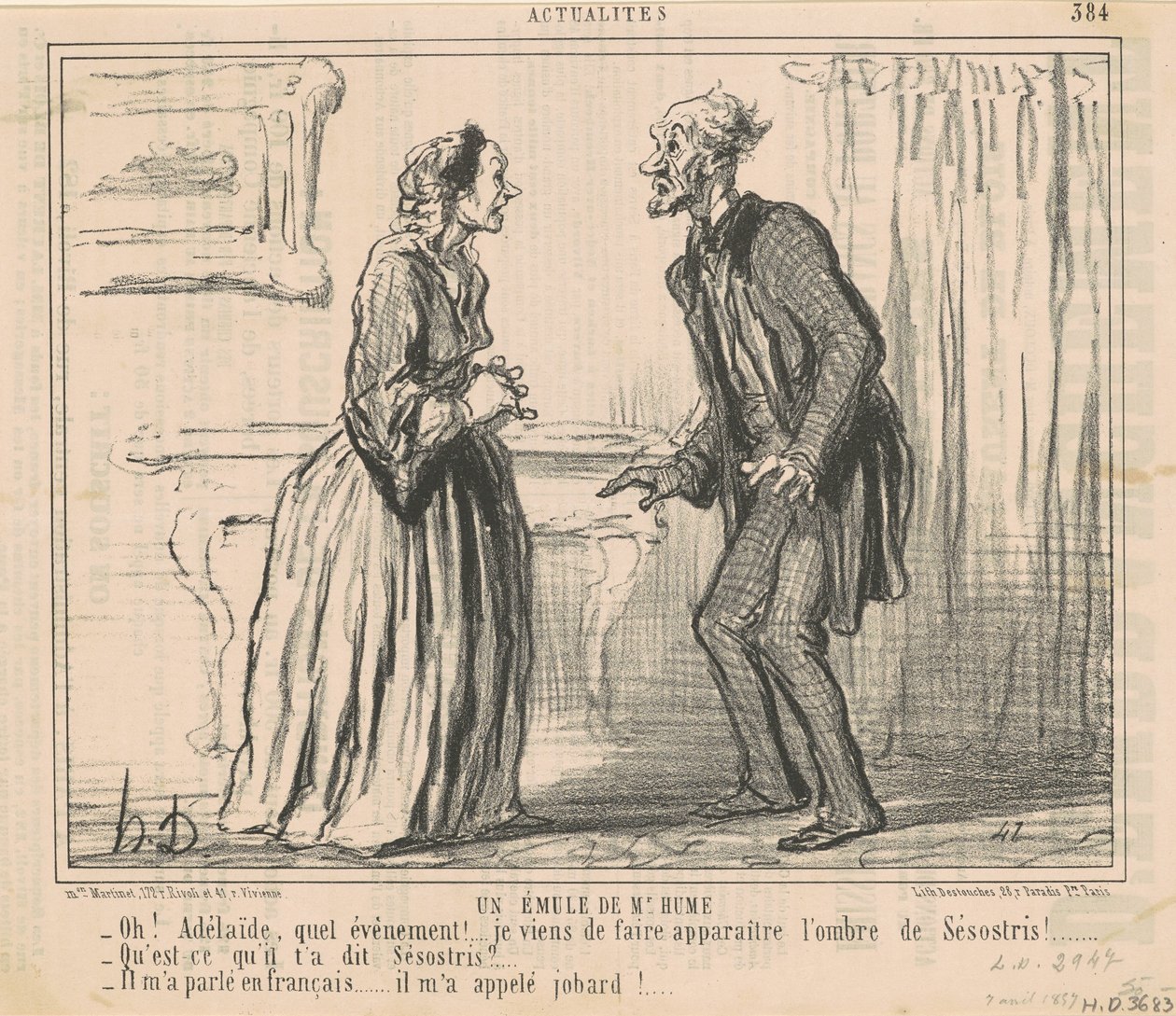 Un emulo di Mr Hume da Honoré Daumier