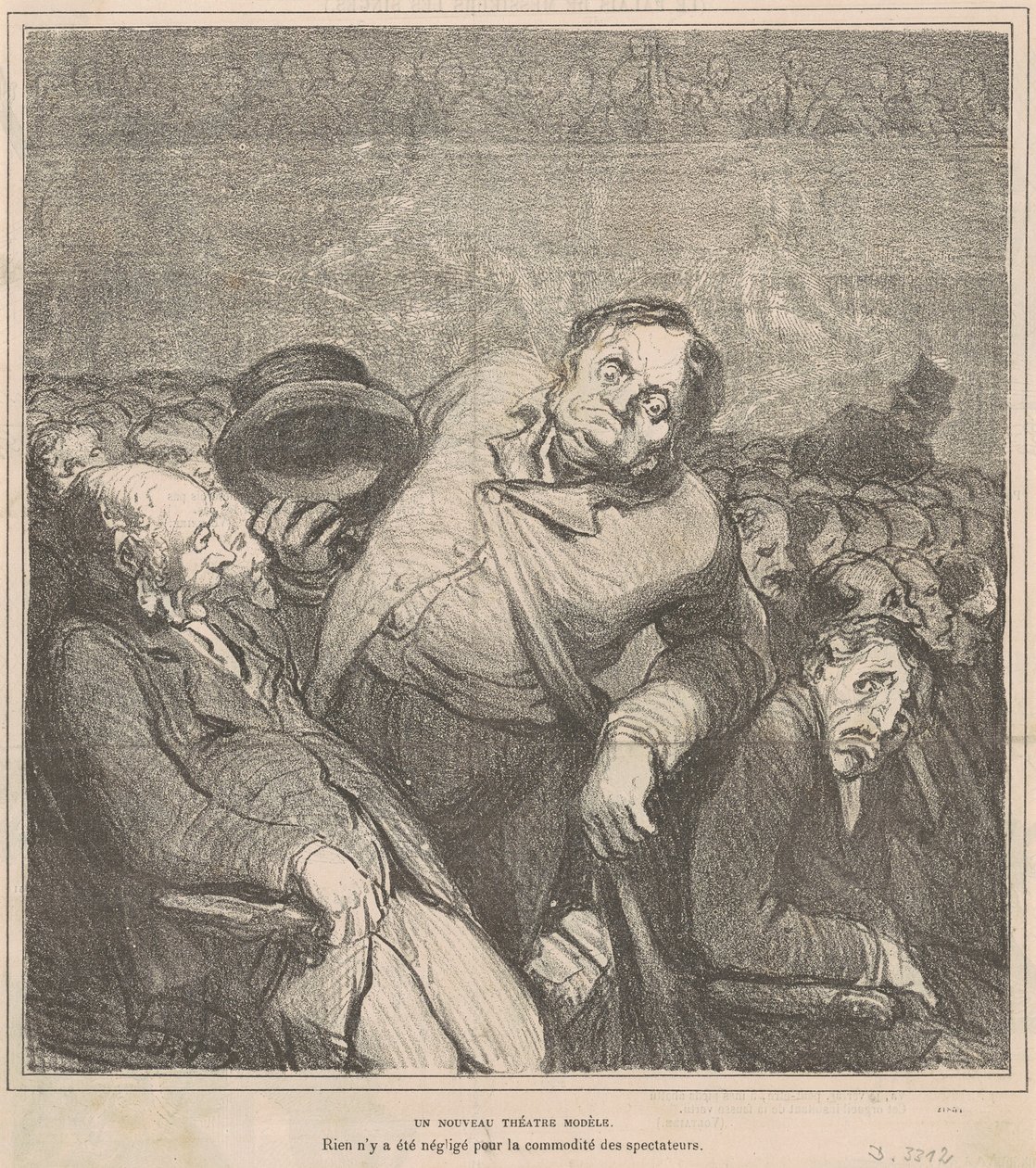 Un nuovo teatro modello da Honoré Daumier