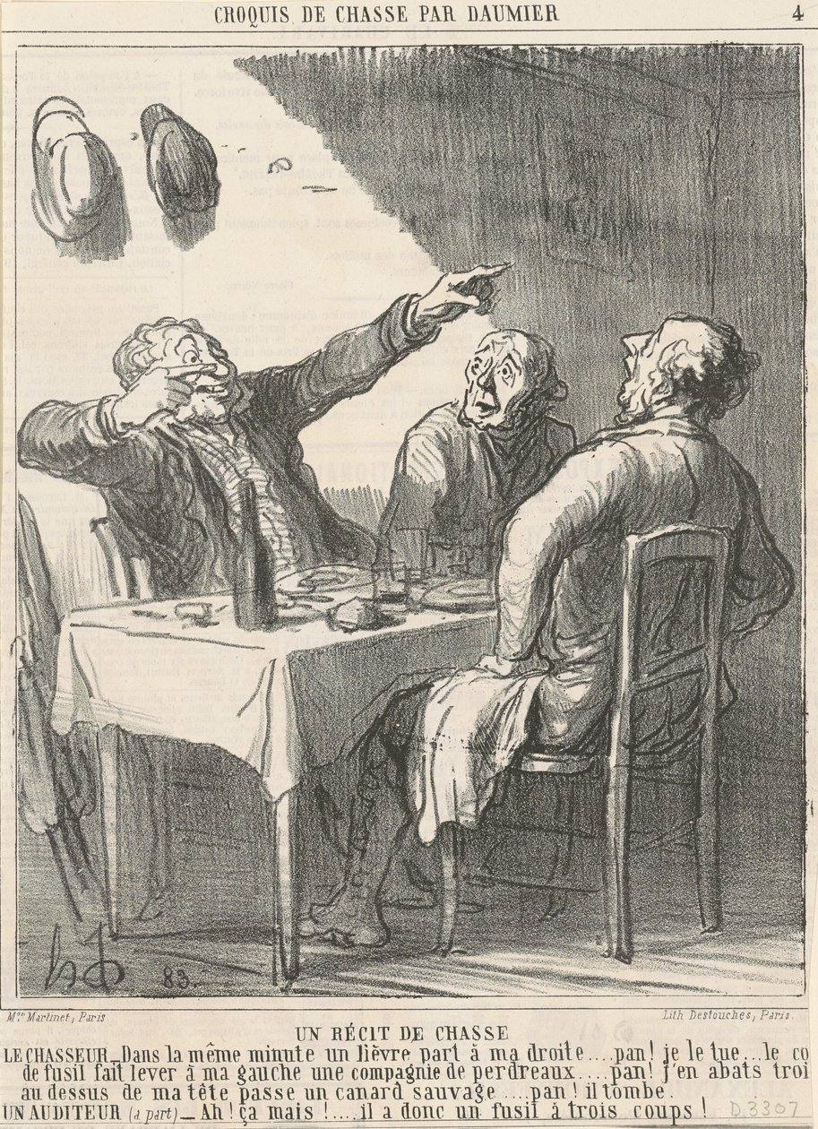 Un racconto di caccia da Honoré Daumier