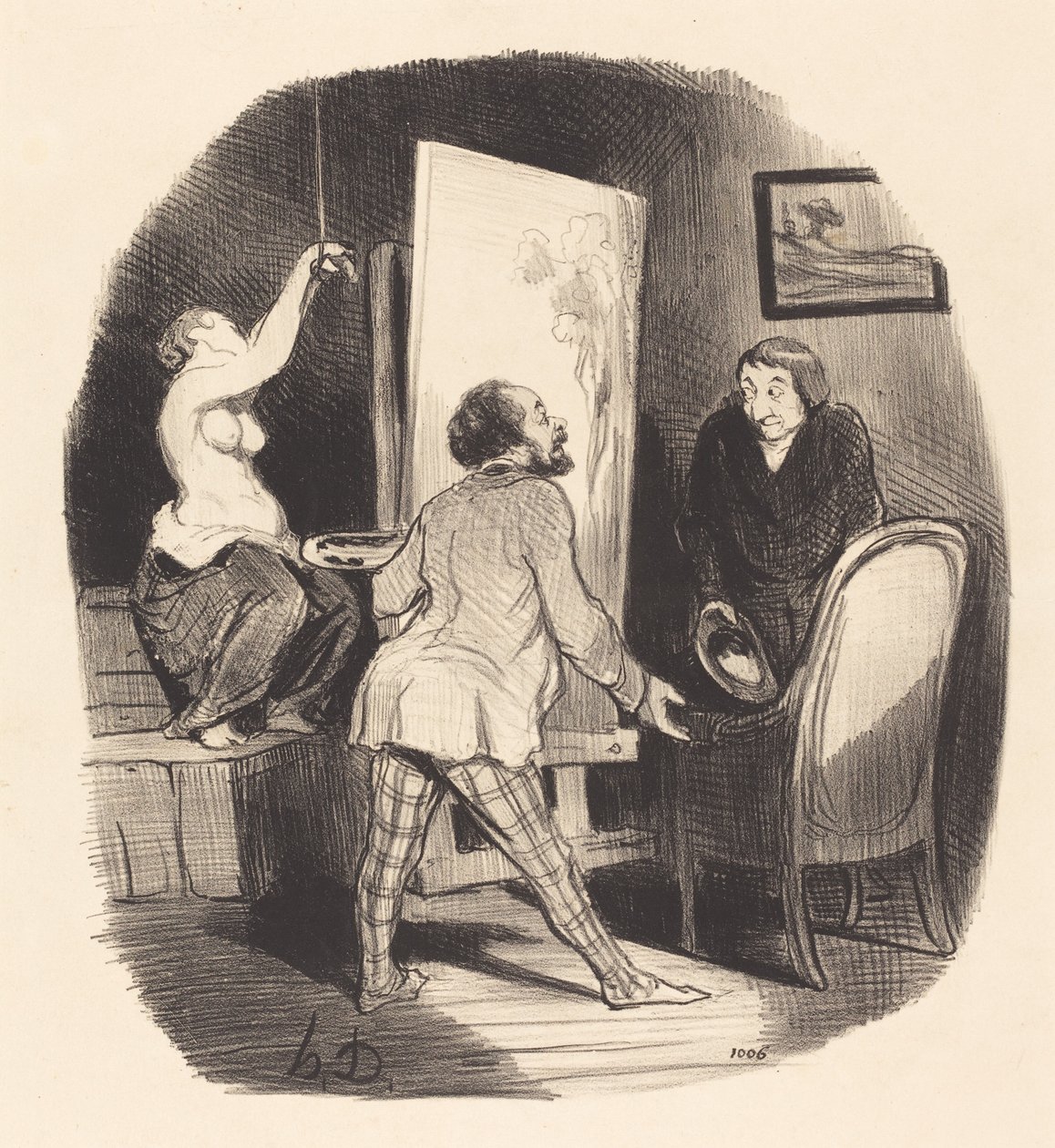 Una posizione difficile da Honoré Daumier