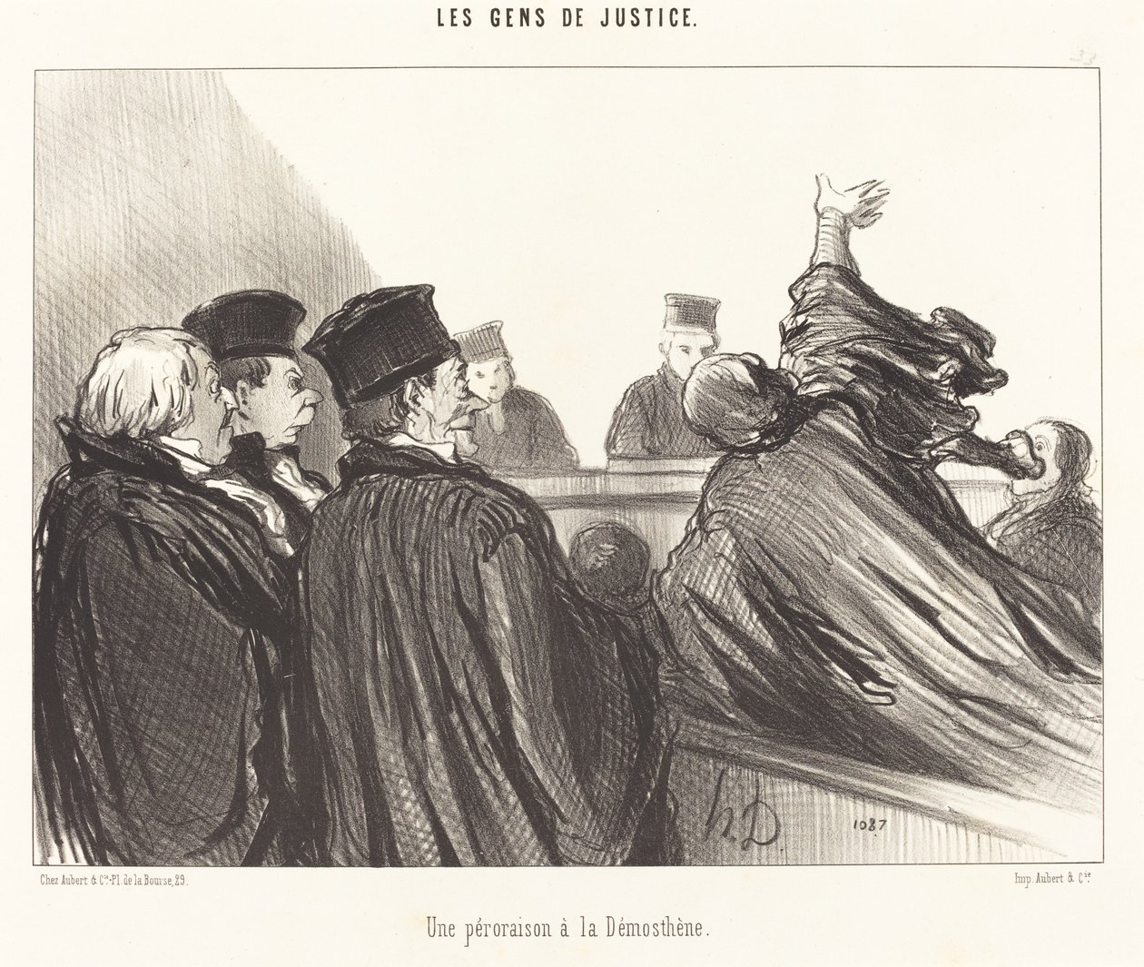 Una Perorazione alla Demostene da Honoré Daumier