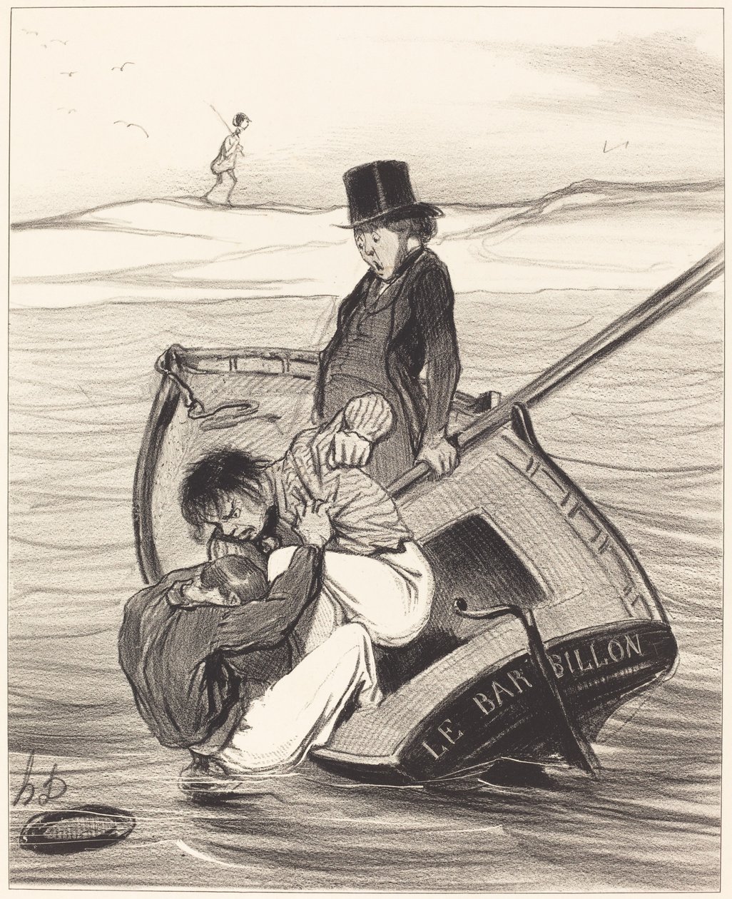 Una rivolta a bordo da Honoré Daumier