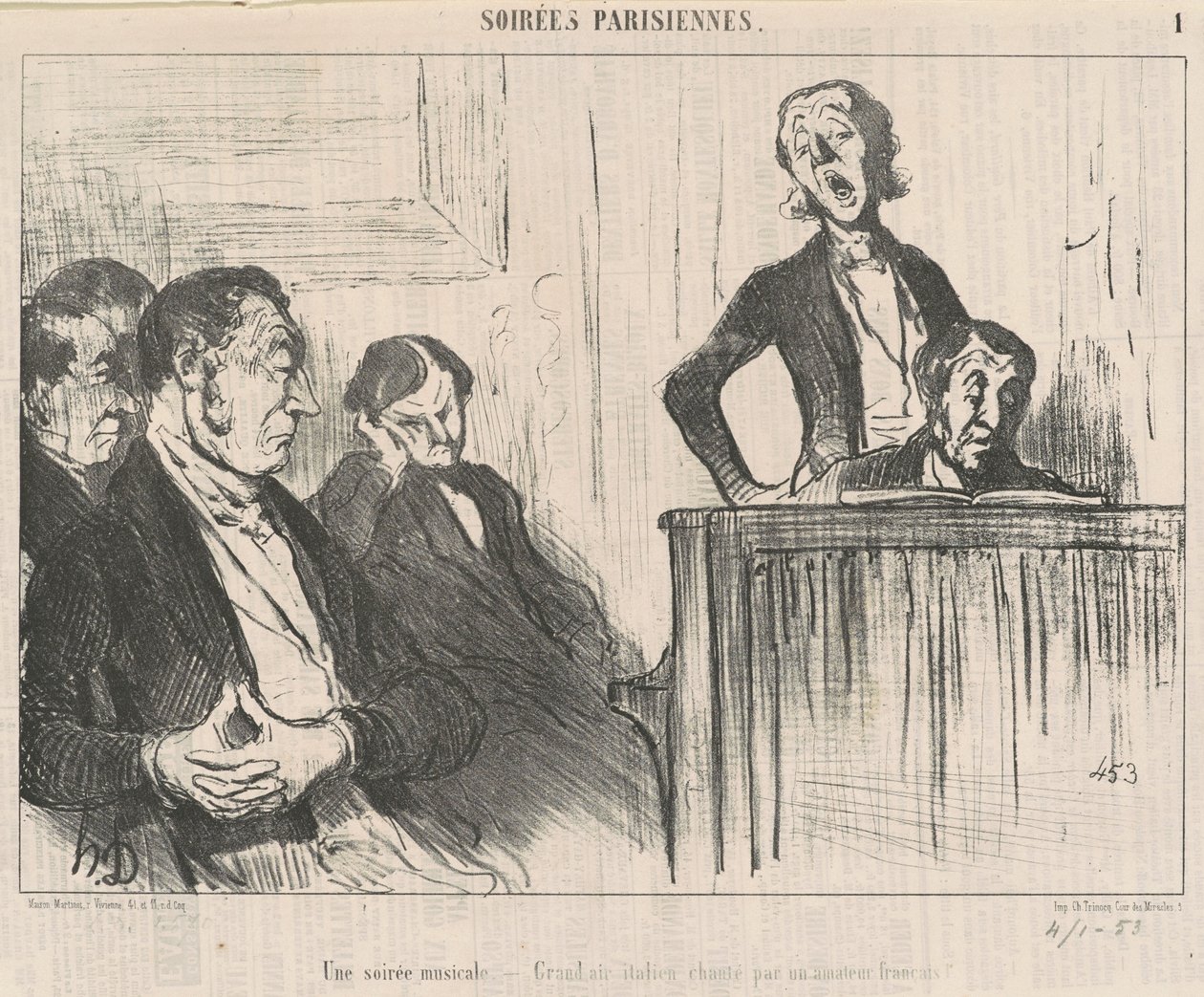 Una serata musicale da Honoré Daumier
