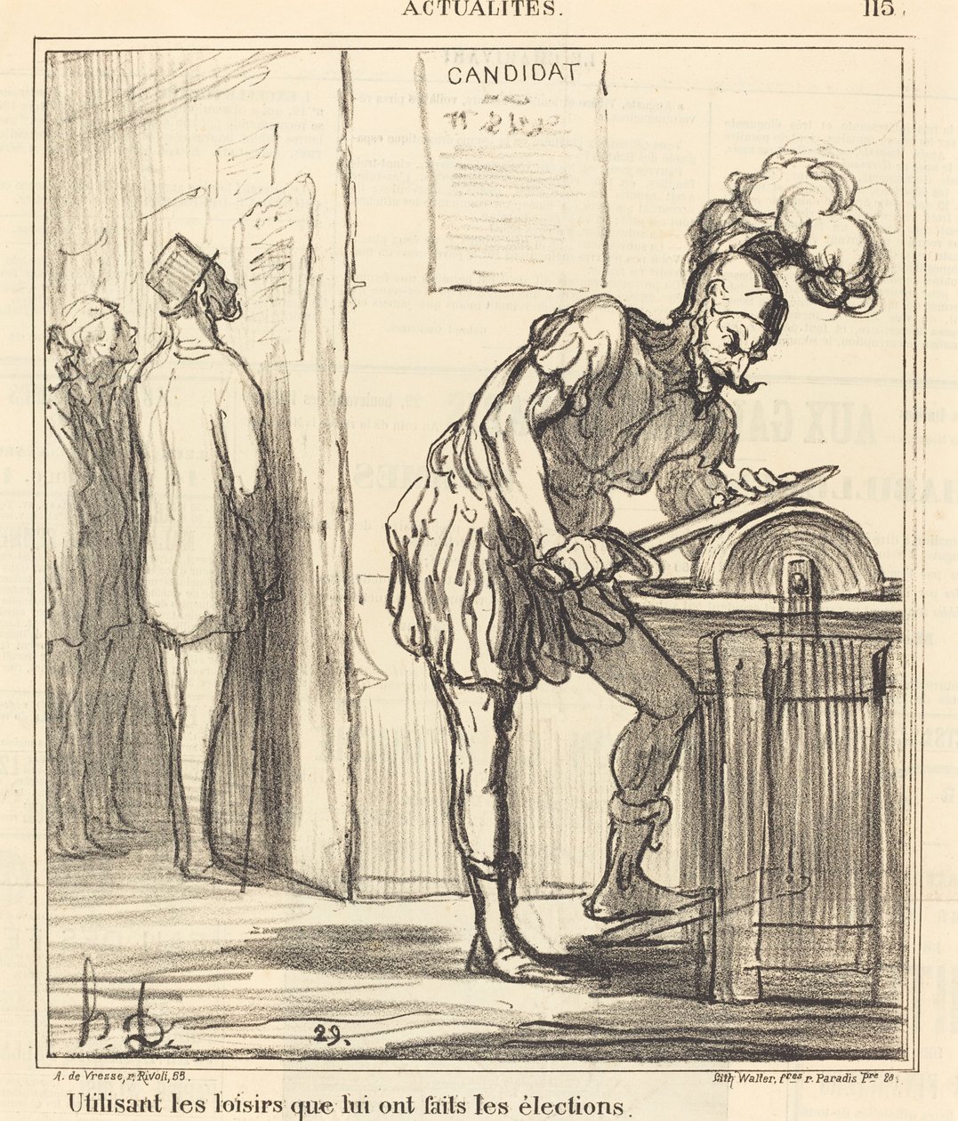 Utilizzando il tempo libero... da Honoré Daumier