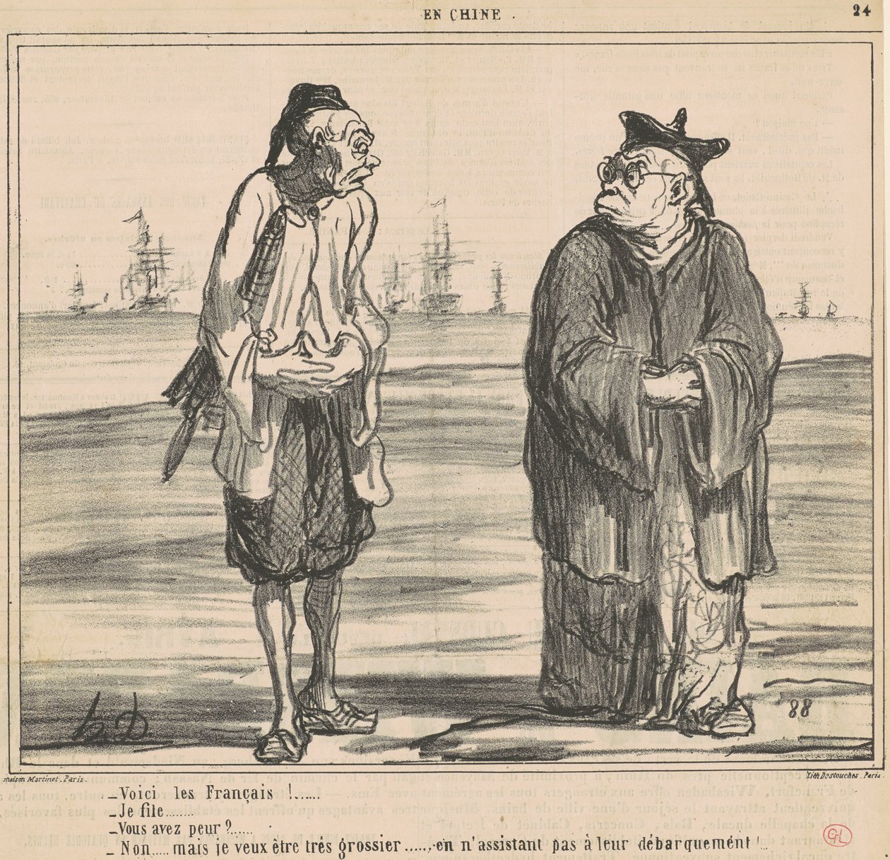 Ecco i francesi! ... io scappo... da Honoré Daumier