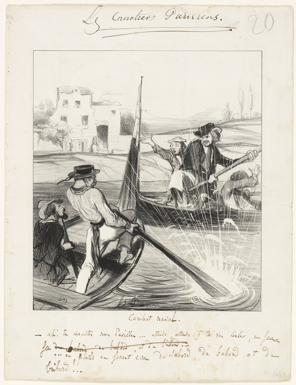 Combattimento navale da Honoré Victorin Daumier