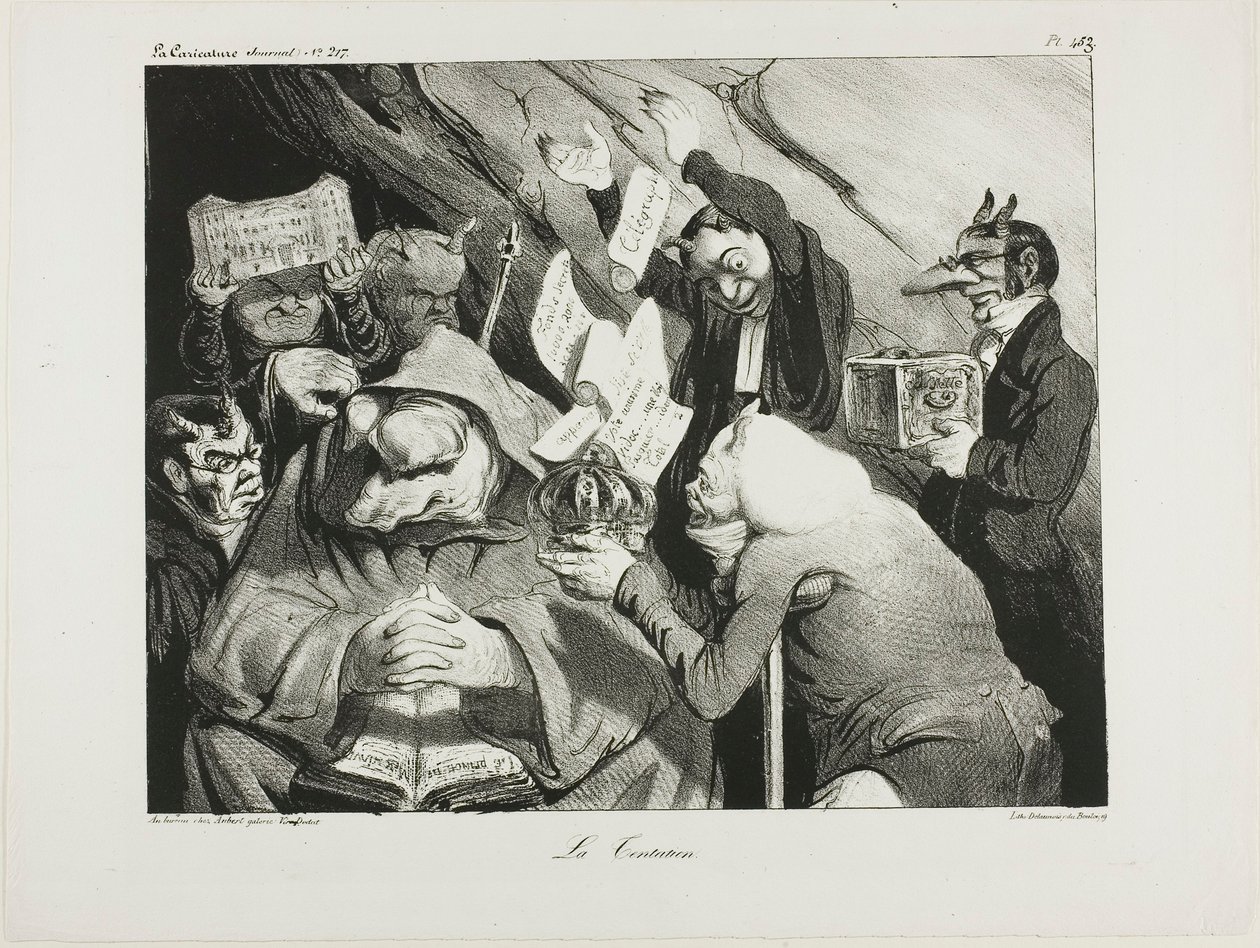Tentazione, piatto 453 da Honoré Victorin Daumier