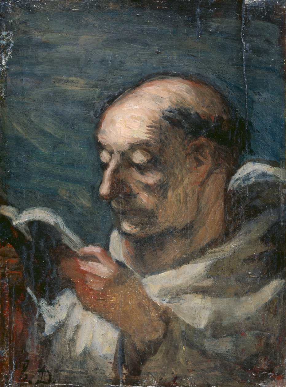 Monaco che legge da Honoré Daumier