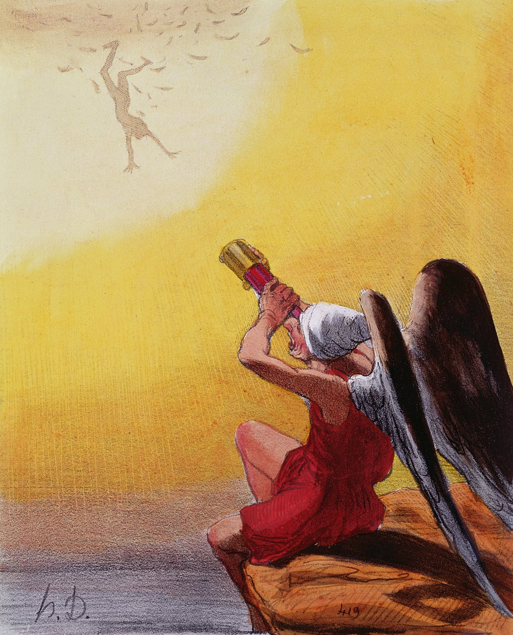La caduta di Icaro da Honoré Daumier