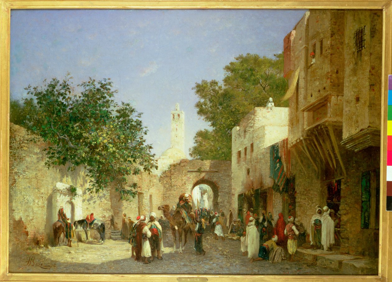 Una scena di strada araba, 1872 da Honore Boze