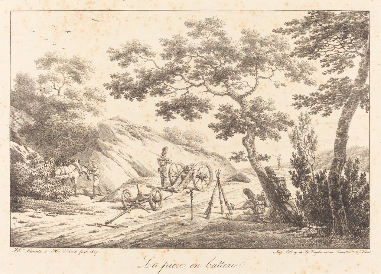 La pièce en batterie da Emile Jean Horace Vernet
