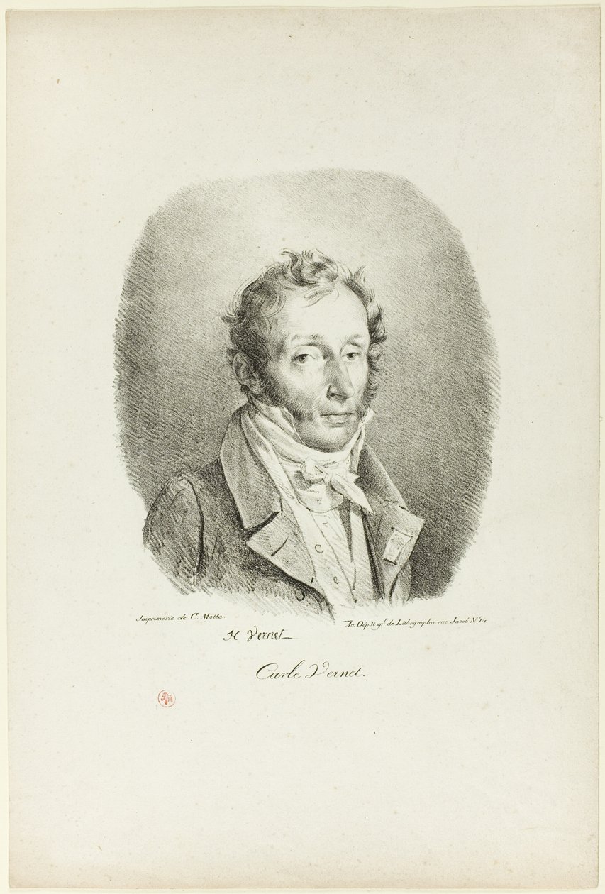Ritratto di Carle Vernet da Emile Jean Horace Vernet
