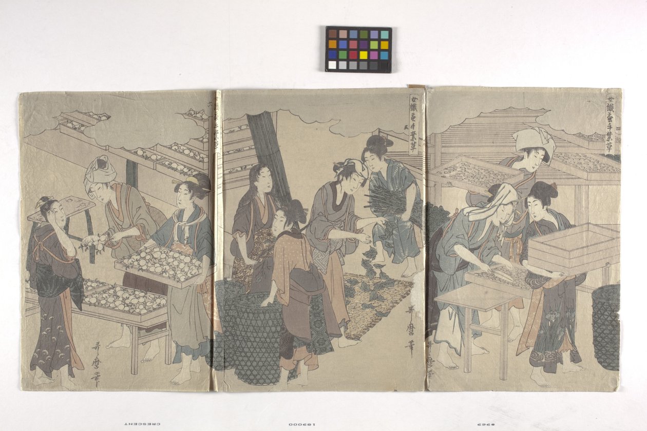 Trittico da Hosoda Eishi