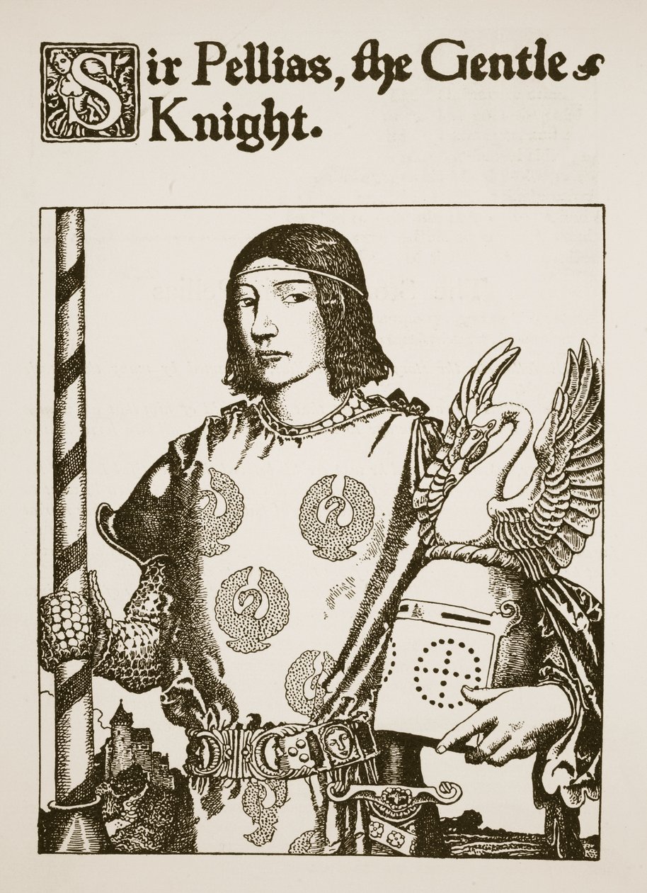 Sir Pellias, il cavaliere gentile, illustrazione da 