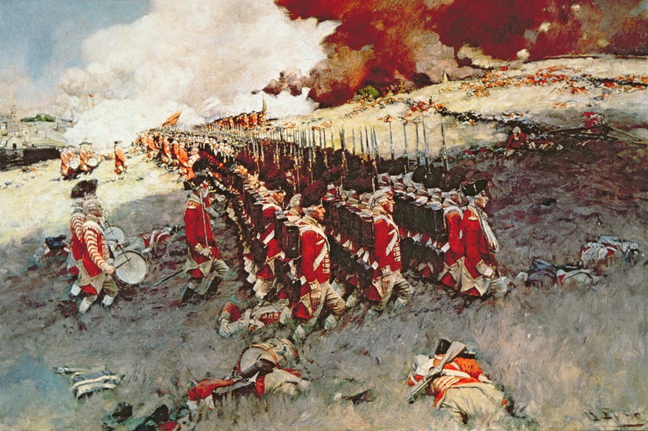 Battaglia di Bunker Hill da Howard (after) Pyle