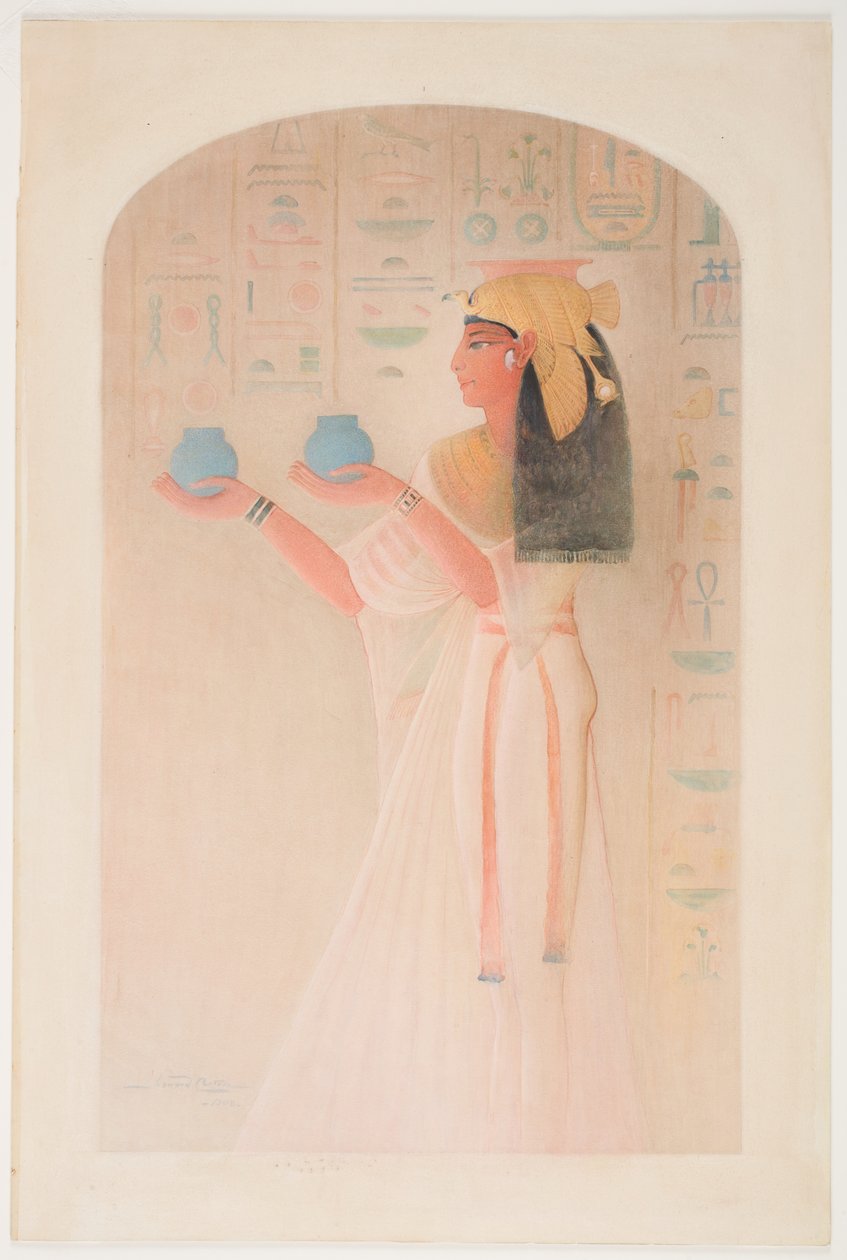 La regina Nefertari offre due vasi da Howard Carter
