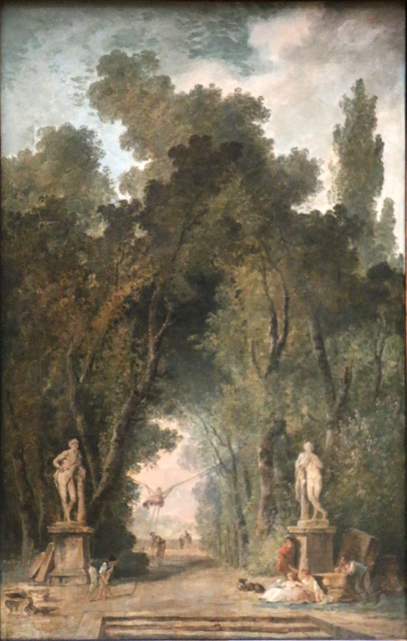 Viale in un parco da Hubert Robert