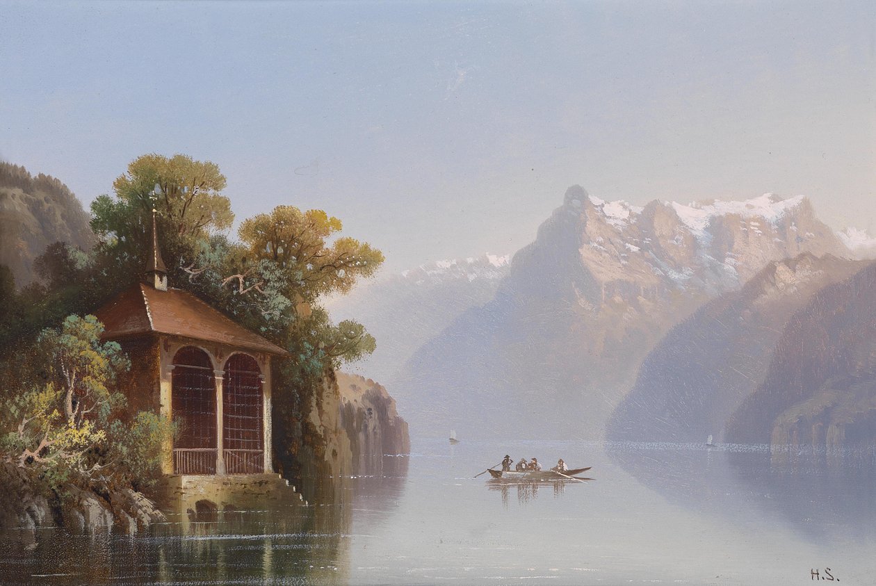 Vista sul castello di Chillon sul lago di Ginevra da Hubert Sattler