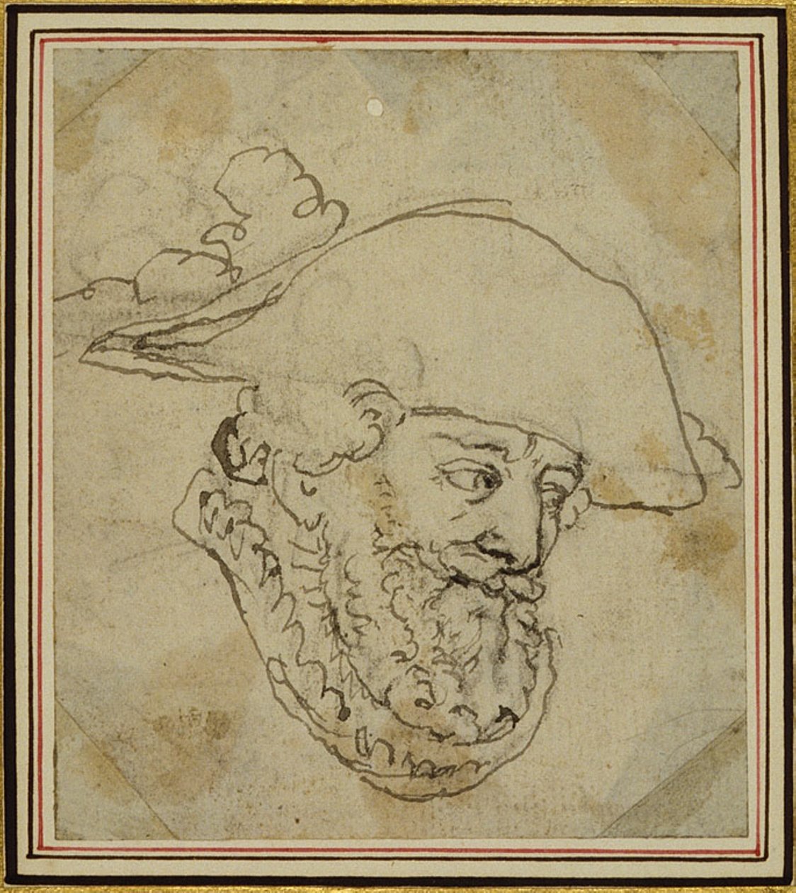 Testa di un uomo da Hubert Francois Gravelot