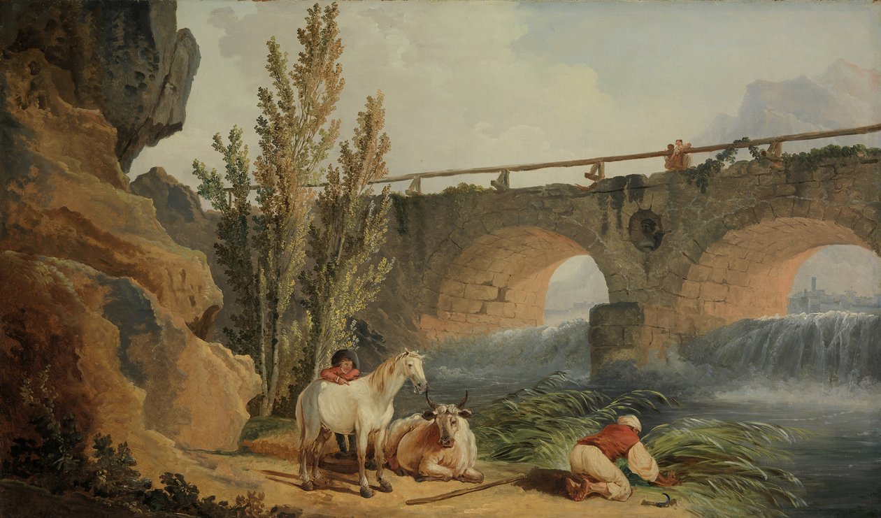 Ponte su una Cascata da Hubert Robert