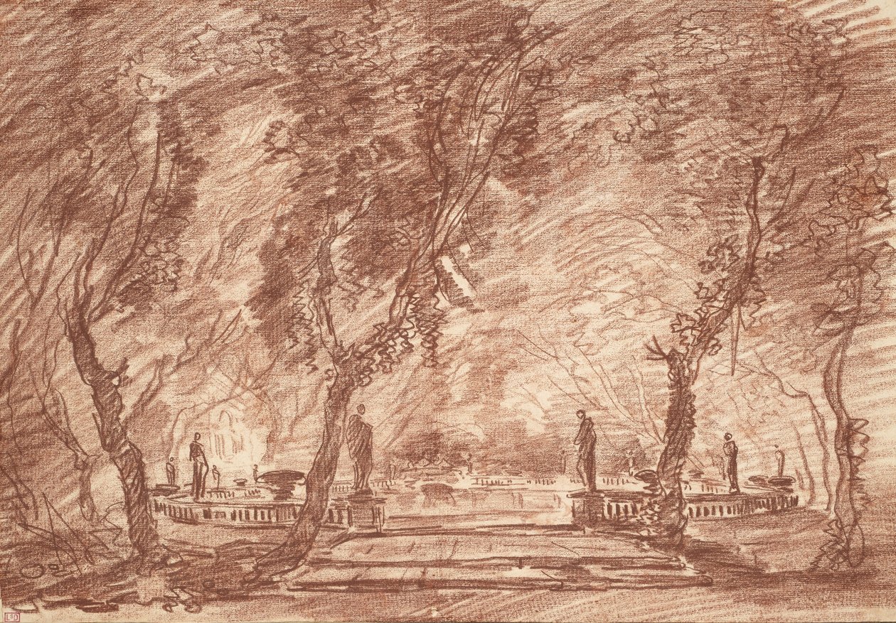 Fontana nel parco, c.1765 da Hubert Robert