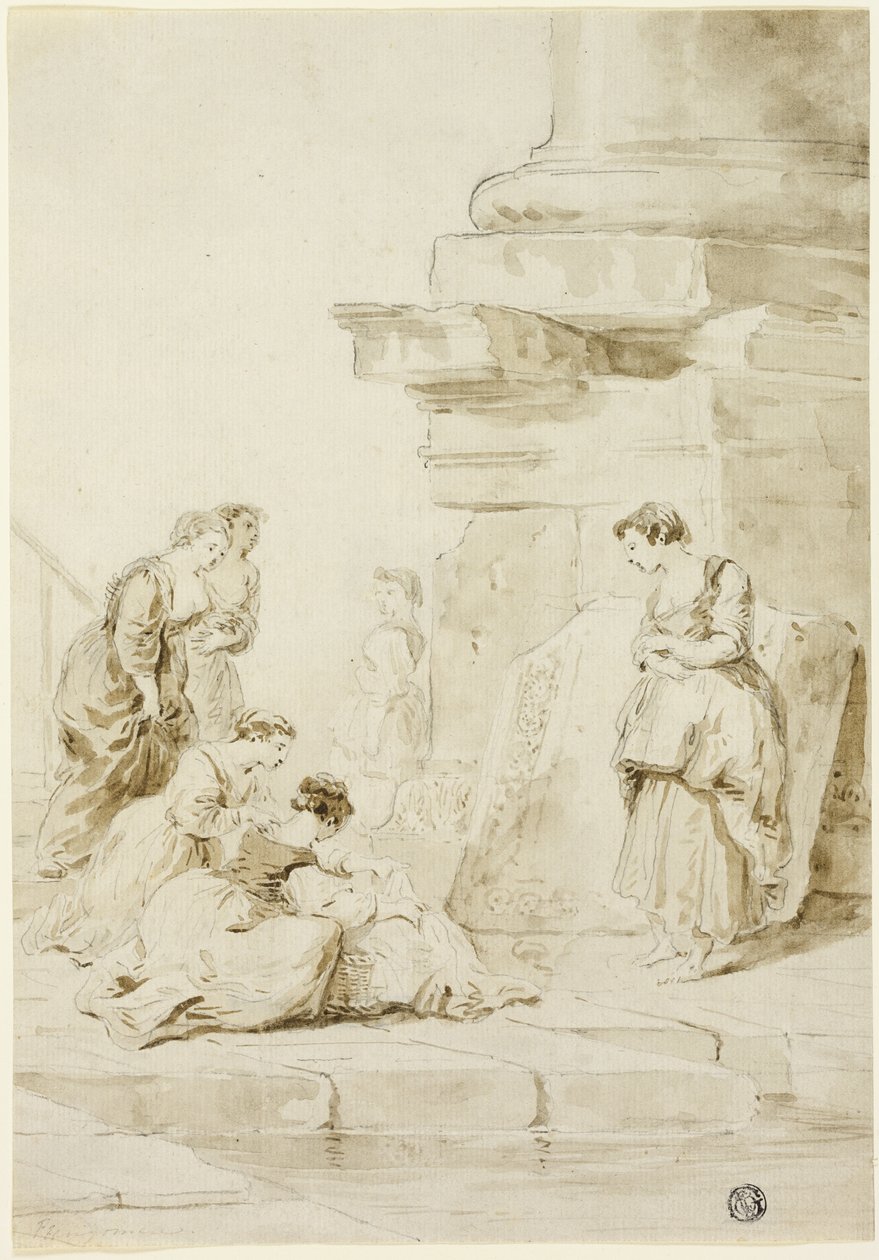 Mosè salvato dalle acque da Hubert Robert