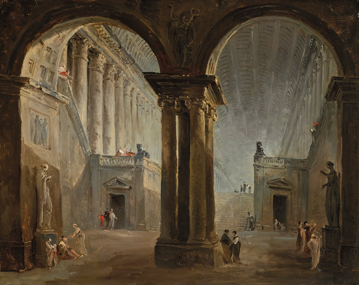 Persone in una galleria d