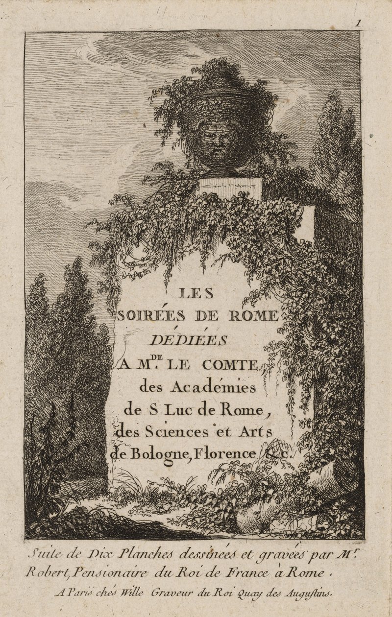 Piatto uno da Sere a Roma da Hubert Robert