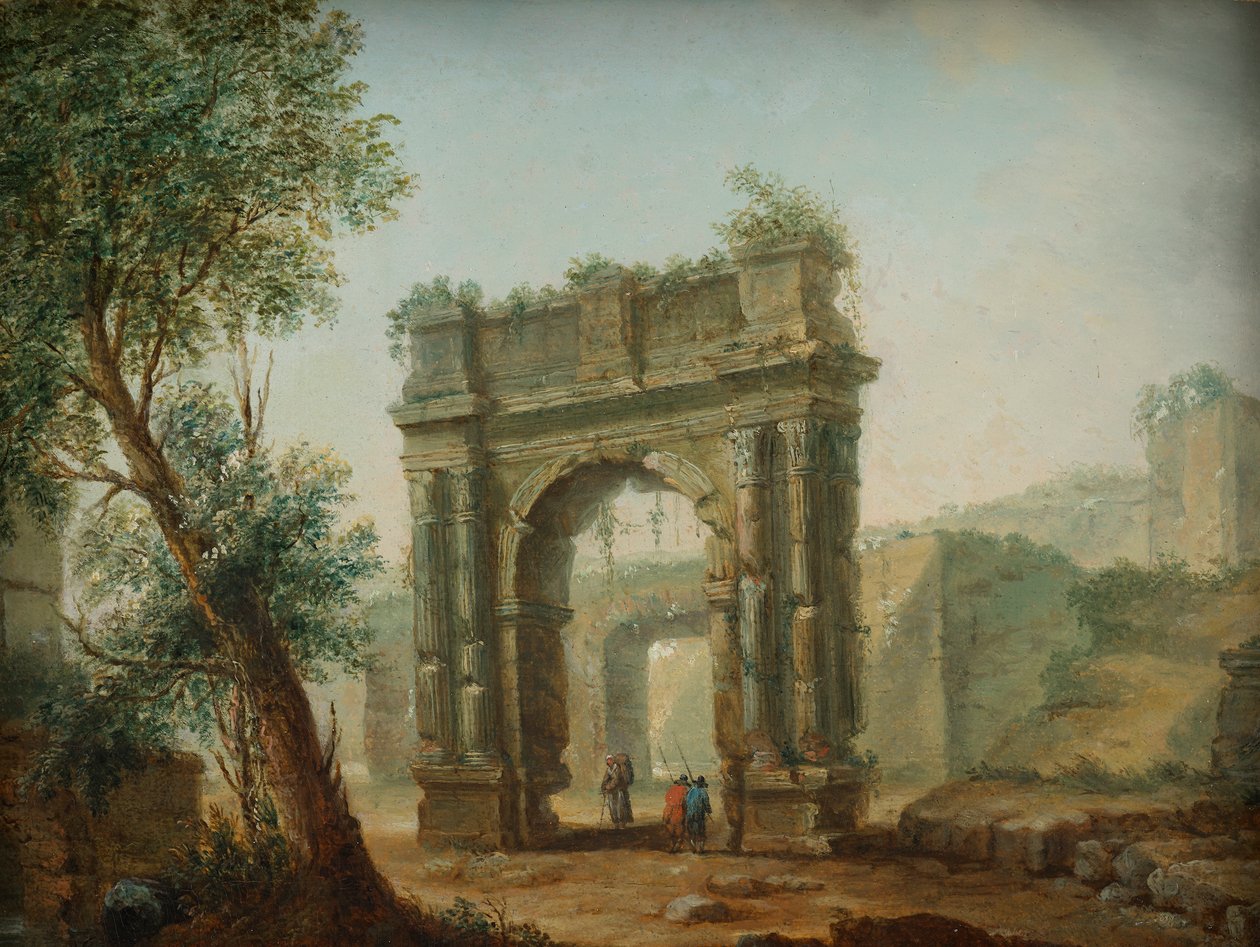 Paesaggio con rovine da Hubert Robert