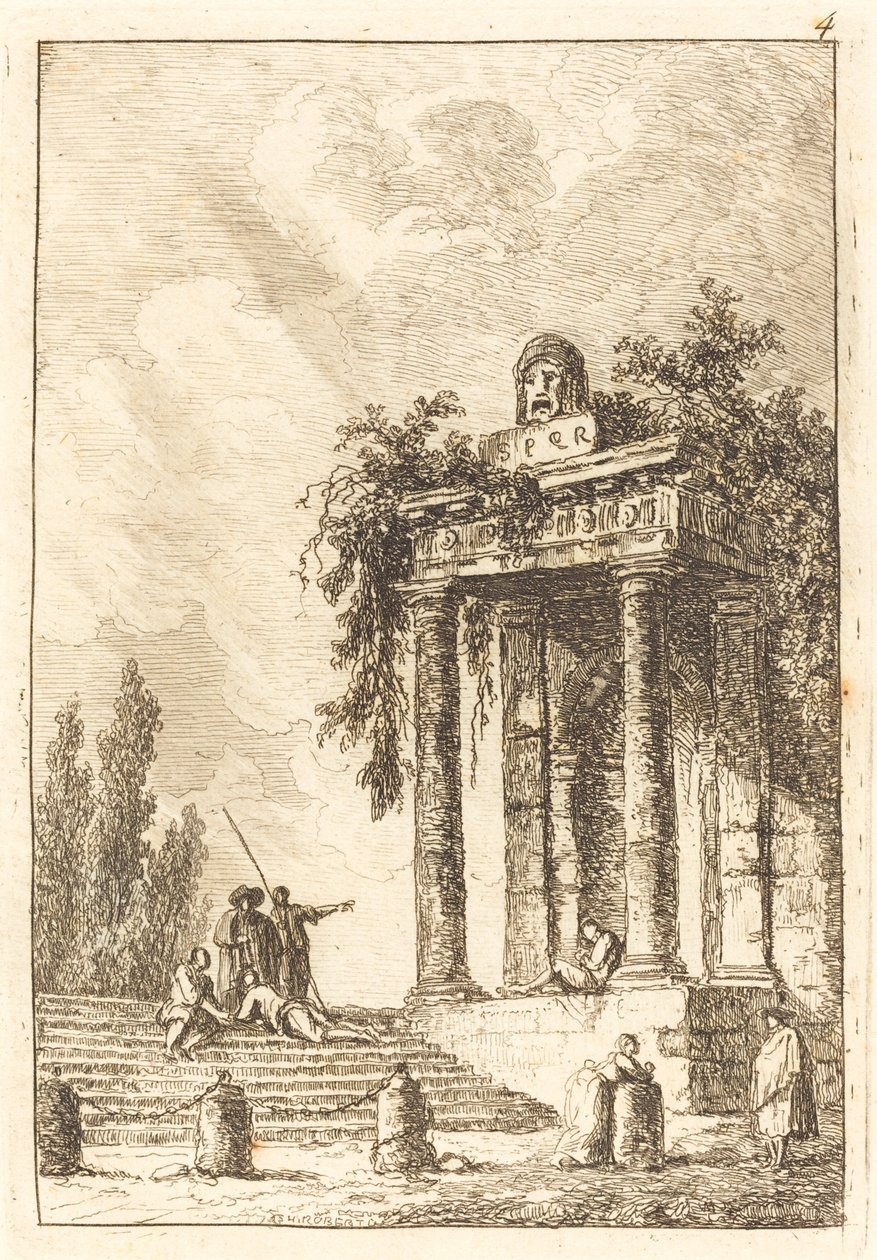 Passi verso i quattro punti di riferimento da Hubert Robert