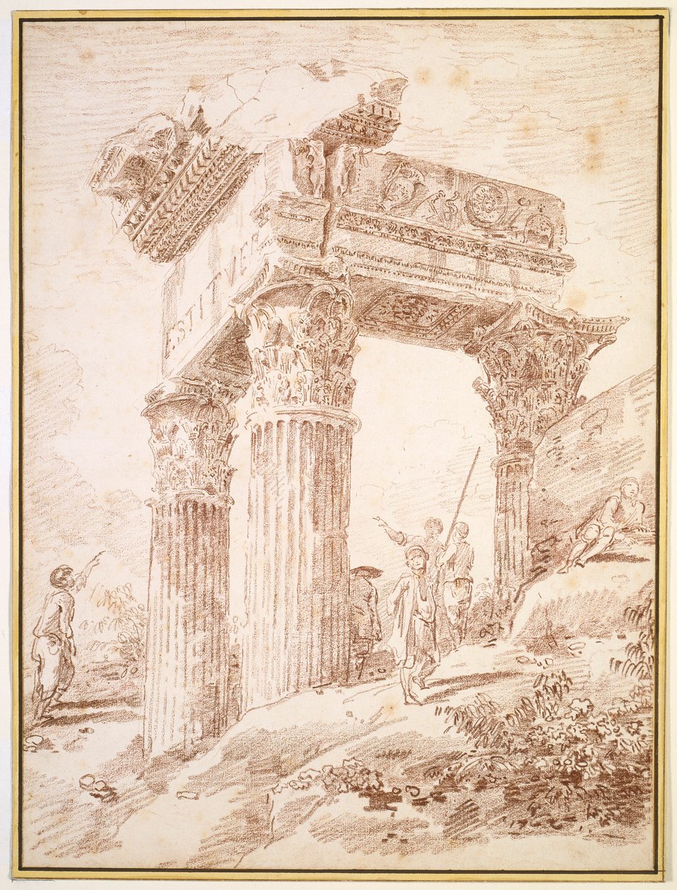 Tempio di Vespasiano da Hubert Robert