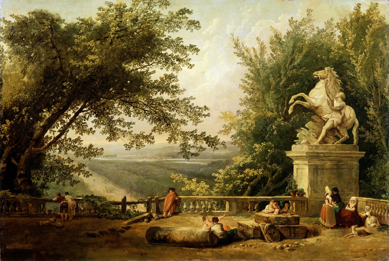 Rovina di una terrazza in un parco, c1780 da Hubert Robert