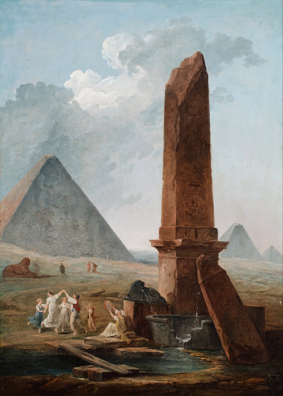 La Farandola tra i monumenti egiziani da Hubert Robert