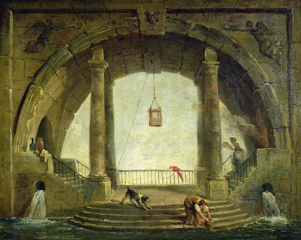 La fontana da Hubert Robert