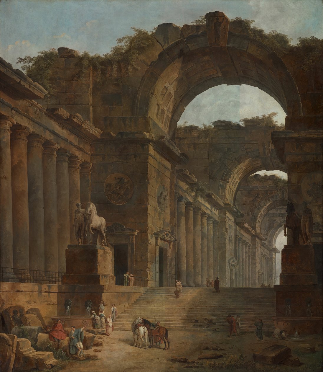 Le fontane, 1787-1788 da Hubert Robert