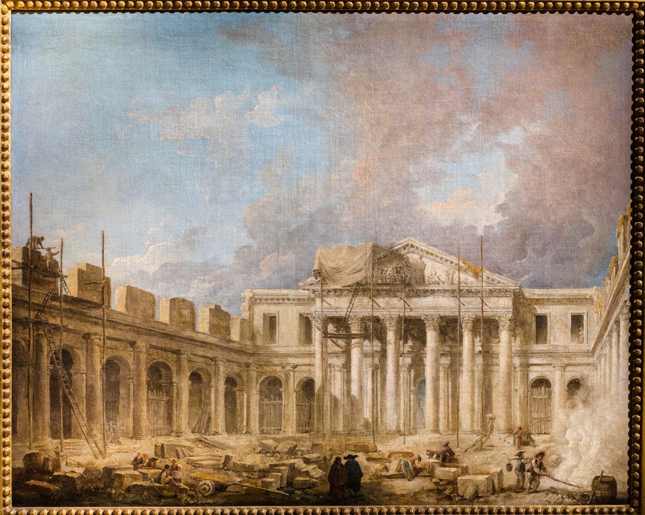 La Scuola di Chirurgia in costruzione da Hubert Robert