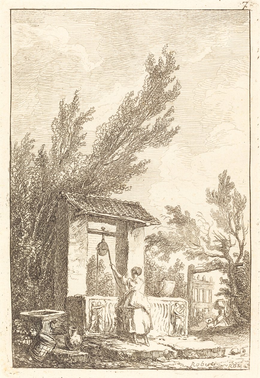 Il pozzo da Hubert Robert