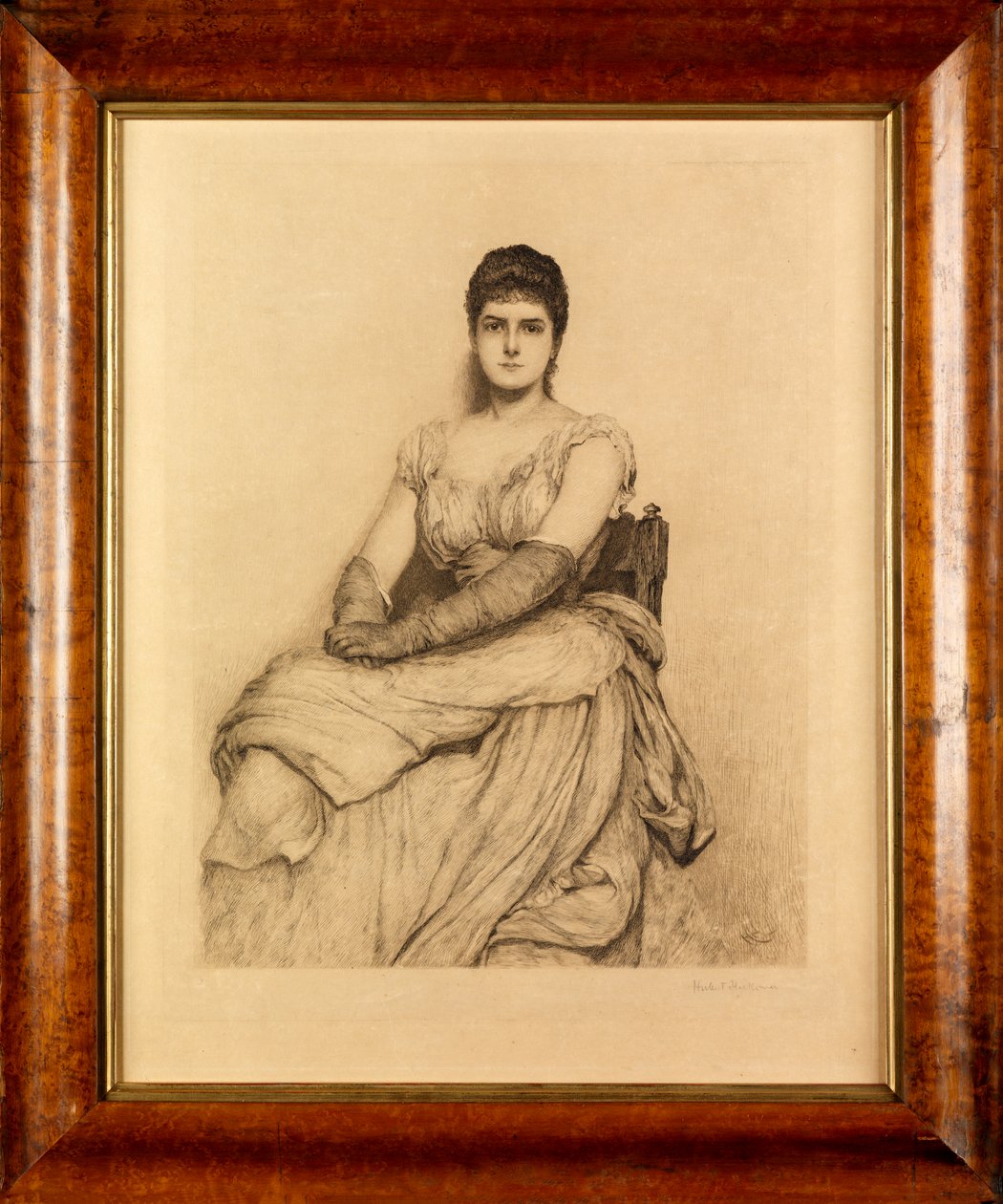 Signora in bianco (Miss Grant) da Hubert von Herkomer