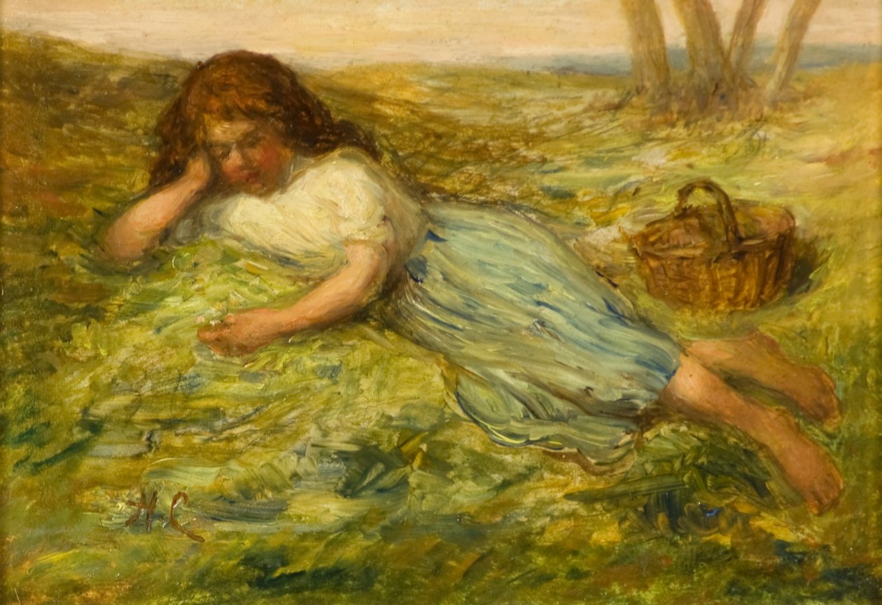 Ragazza e cesto, XIX secolo da Hugh Cameron