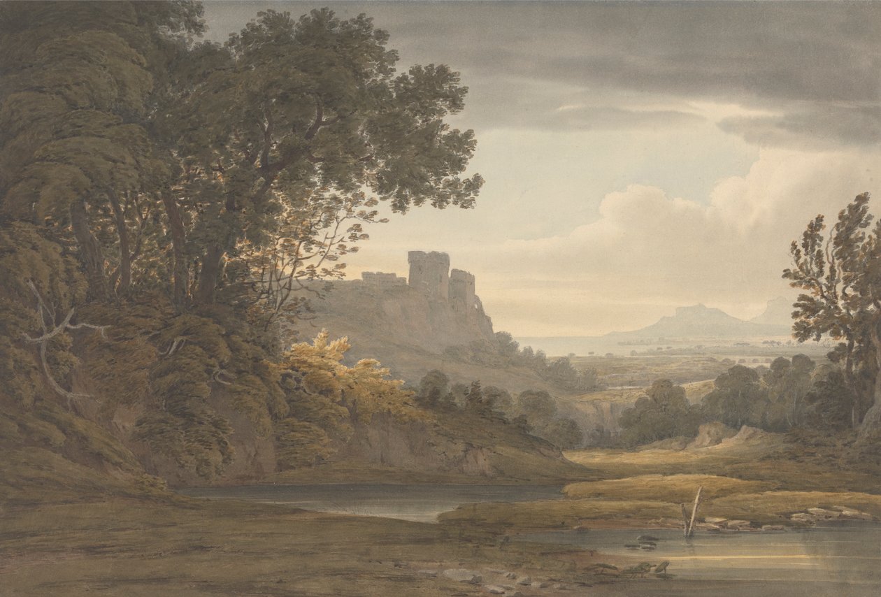 Castello in un paesaggio da Hugh William Grecian Williams