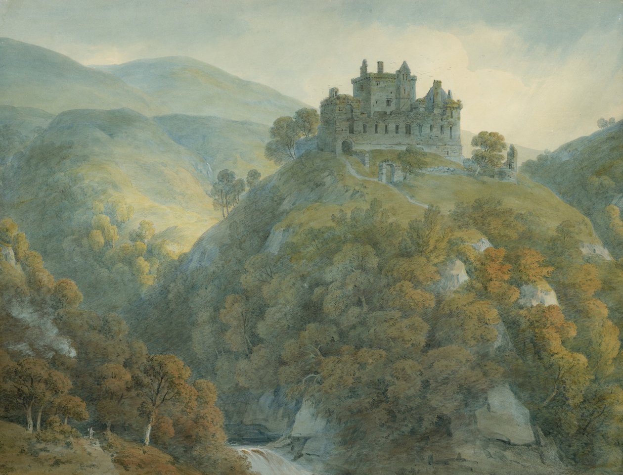 Castello Campbell, Clackmannanshire, 1813 da Hugh William Williams