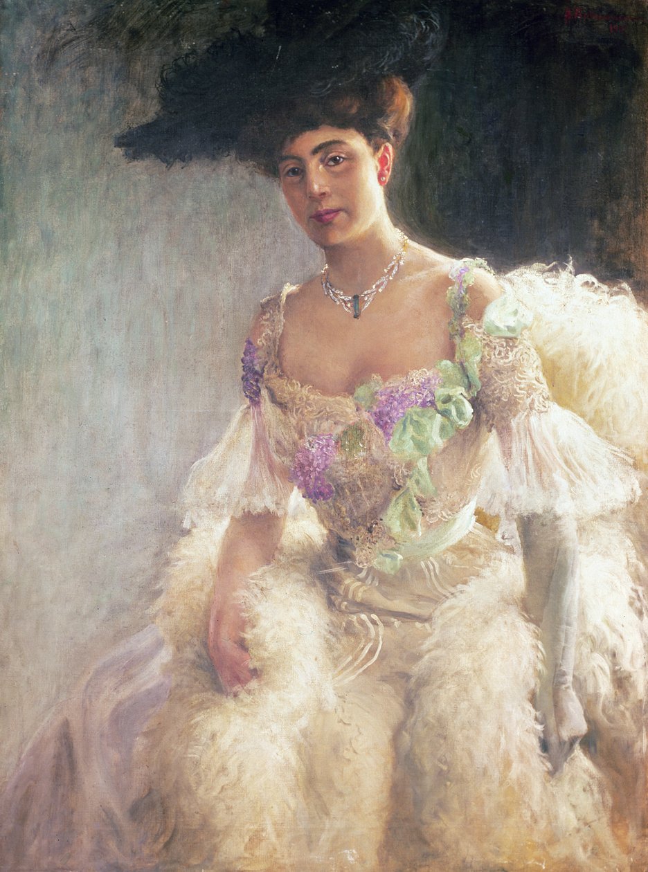 Ritratto di una Signora in Abito da Sera, 1903 da Hugo Elias Bachmanssen