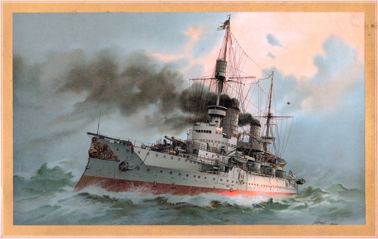 Nave da linea S.M. Kaiser Friedrich III da Hugo Graf