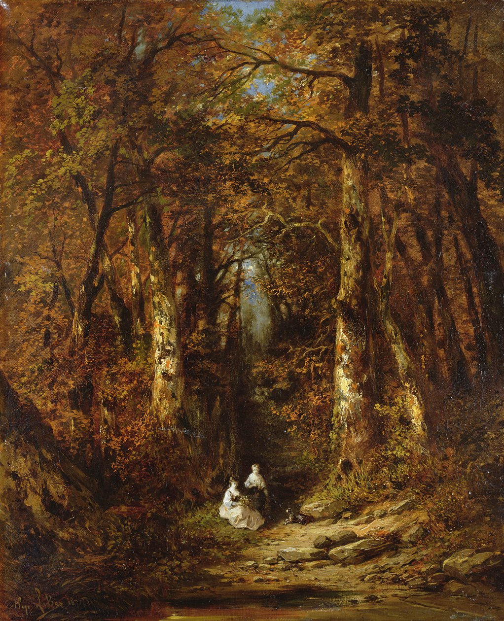 Nella foresta, 1871 da Hugo Le Bas