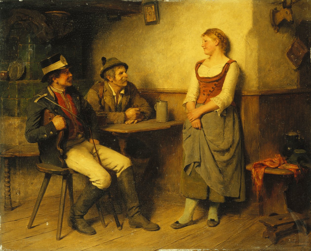 Una conversazione nella taverna da Hugo Kauffmann